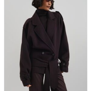 The Frankie Shop Dark Brown Trench Coat